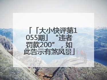 「大小快评第1055期」“违者罚款200”，如此告示有煞风景