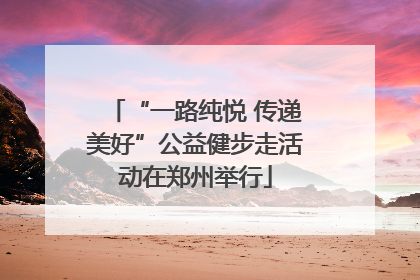 “一路纯悦 传递美好”公益健步走活动在郑州举行