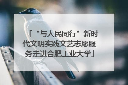 “与人民同行”新时代文明实践文艺志愿服务走进合肥工业大学