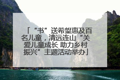 “书”送希望惠及百名儿童，清远连山“关爱儿童成长 助力乡村振兴”主题活动举办