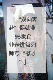 “双向奔赴”促就业 93家企业走进益阳师专“揽才”