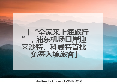 “全家来上海旅行”，浦东机场口岸迎来沙特、科威特首批免签入境旅客