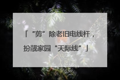“剪”除老旧电线杆，扮靓家园“天际线”