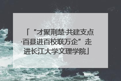 “才聚荆楚·共建支点·百县进百校联万企”走进长江大学文理学院