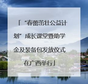“春蕾茁壮公益计划”成长课堂暨助学金及装备包发放仪式在广西举行