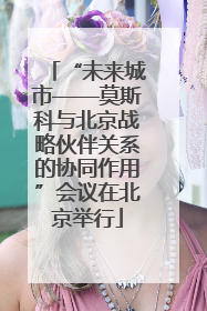 “未来城市——莫斯科与北京战略伙伴关系的协同作用”会议在北京举行
