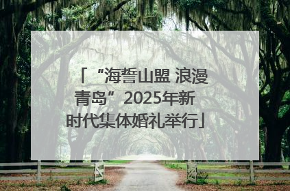 “海誓山盟 浪漫青岛”2025年新时代集体婚礼举行
