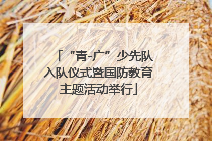 “青-广”少先队入队仪式暨国防教育主题活动举行