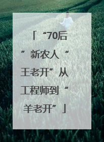 “70后”新农人“王老开”从工程师到“羊老开”