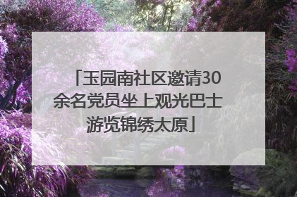 玉园南社区邀请30余名党员坐上观光巴士 游览锦绣太原