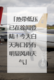 热带低压已在徐闻登陆！今天白天海口仍有明显风雨天气