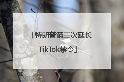 特朗普第三次延长TikTok禁令