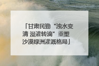 甘肃民勤“浊水变清 漫灌转滴”重塑沙漠绿洲灌溉格局