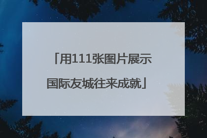 用111张图片展示国际友城往来成就