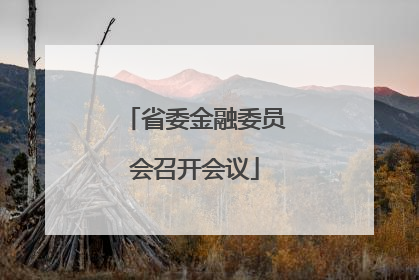 省委金融委员会召开会议