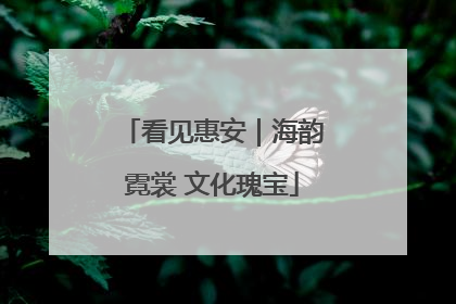 看见惠安｜海韵霓裳 文化瑰宝
