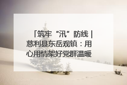 筑牢“汛”防线｜慈利县东岳观镇：用心用情架好党群温暖悠长的“连心桥”