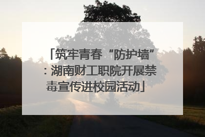 筑牢青春“防护墙”：湖南财工职院开展禁毒宣传进校园活动
