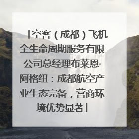 空客（成都）飞机全生命周期服务有限公司总经理布莱恩·阿格纽：成都航空产业生态完备，营商环境优势显著