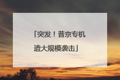 突发！普京专机遭大规模袭击