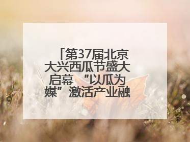 第37届北京大兴西瓜节盛大启幕 “以瓜为媒”激活产业融合发展新动能