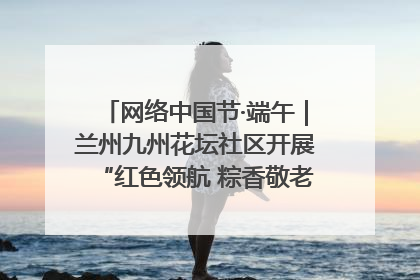 网络中国节·端午｜兰州九州花坛社区开展“红色领航 粽香敬老”端午主题活动