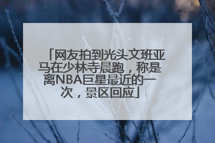 网友拍到光头文班亚马在少林寺晨跑，称是离NBA巨星最近的一次，景区回应
