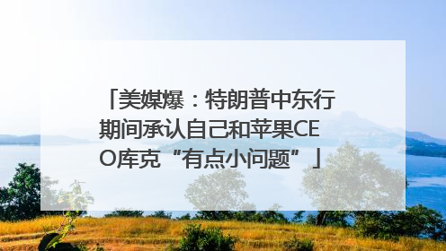 美媒爆：特朗普中东行期间承认自己和苹果CEO库克“有点小问题”