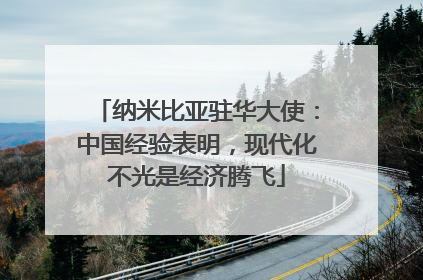 纳米比亚驻华大使：中国经验表明，现代化不光是经济腾飞