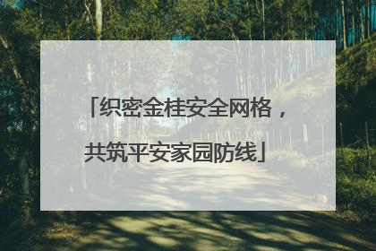 织密金桂安全网格，共筑平安家园防线