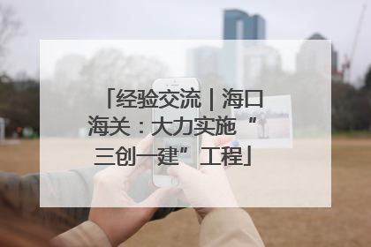 经验交流｜海口海关：大力实施“三创一建”工程