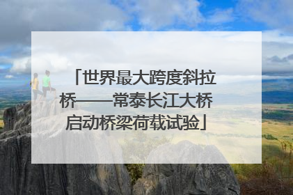 世界最大跨度斜拉桥——常泰长江大桥启动桥梁荷载试验