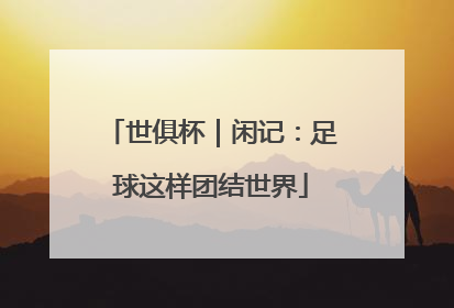 世俱杯｜闲记：足球这样团结世界