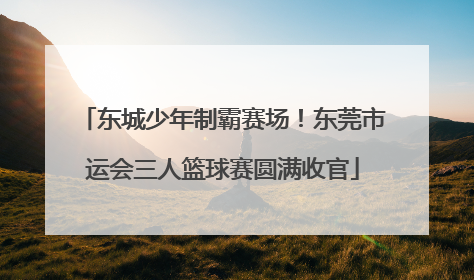 东城少年制霸赛场！东莞市运会三人篮球赛圆满收官
