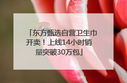 东方甄选自营卫生巾开卖！上线14小时销量突破30万包