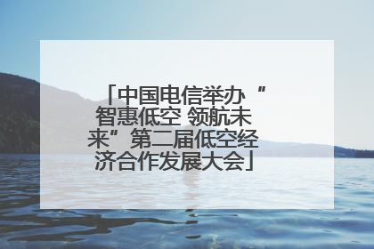 中国电信举办“智惠低空 领航未来”第二届低空经济合作发展大会
