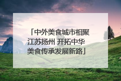 中外美食城市相聚江苏扬州 开拓中华美食传承发展新路
