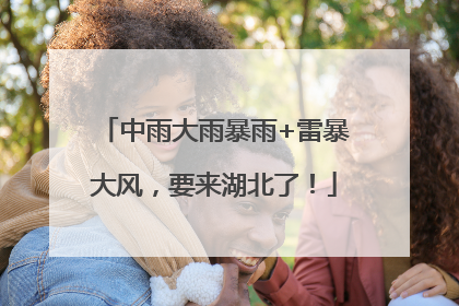 中雨大雨暴雨+雷暴大风，要来湖北了！