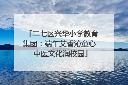 二七区兴华小学教育集团：端午艾香沁童心 中医文化润校园