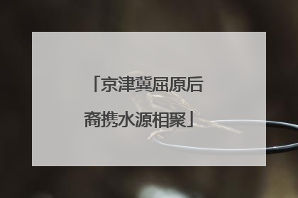 京津冀屈原后裔携水源相聚