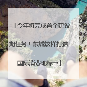 今年将完成首个建设期任务！东城这样打造国际消费地标→