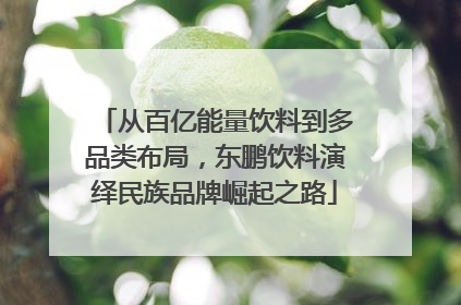 从百亿能量饮料到多品类布局，东鹏饮料演绎民族品牌崛起之路