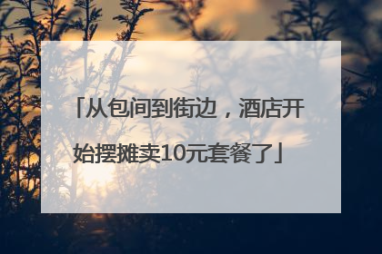 从包间到街边，酒店开始摆摊卖10元套餐了