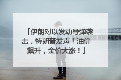 伊朗对以发动导弹袭击，特朗普发声！油价飙升，金价大涨！