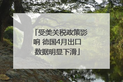 受美关税政策影响 德国4月出口数据明显下滑