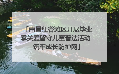 南昌红谷滩区开展毕业季关爱留守儿童普法活动 筑牢成长防护网