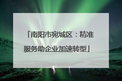 南阳市宛城区：精准服务助企业加速转型