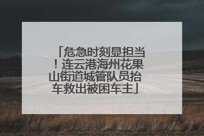 危急时刻显担当！连云港海州花果山街道城管队员抬车救出被困车主