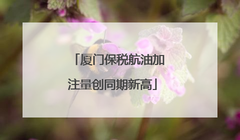 厦门保税航油加注量创同期新高