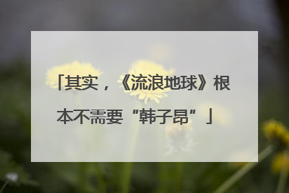 其实，《流浪地球》根本不需要“韩子昂”
